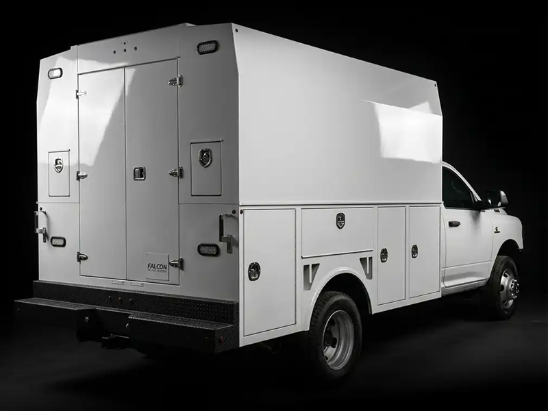 Falcon service bodies for plumbing and HVAC businesses